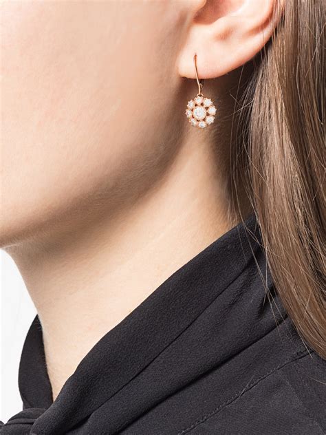 diamond drop earrings rose gold.